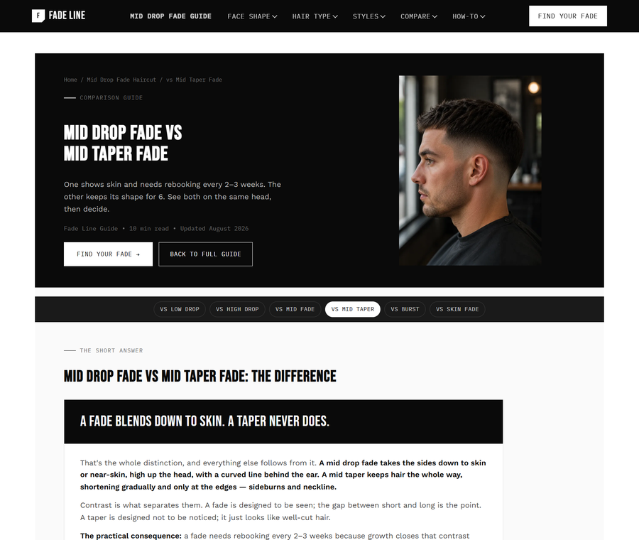 Fade Line website design by DanBaz Digital